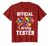 Candy Tester Sweets Lover Gifts & Apparel Official Candy Tester Halloween Costume Boys Girls Kids T-Shirt - Cranberry Red