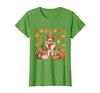 Shetland Sheepdog Sheltie Shop Sheltie Shetland Sheepdog Pumpkins Fall Leaves Halloween T-Shirt - Grass Green