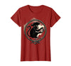 Mademark Pirate Monkey with Stolen Pocket Watch Design T-Shirt - Women - Cranberry Red