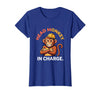 Mademark Head Monkey In Charge Circus Boss Design T-Shirt - Women - Royal Blue