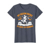 Running Broom Halloween tee My Broom Broke So Now I Go Running Witch Run Lover Halloween T-Shirt - Heather Blue