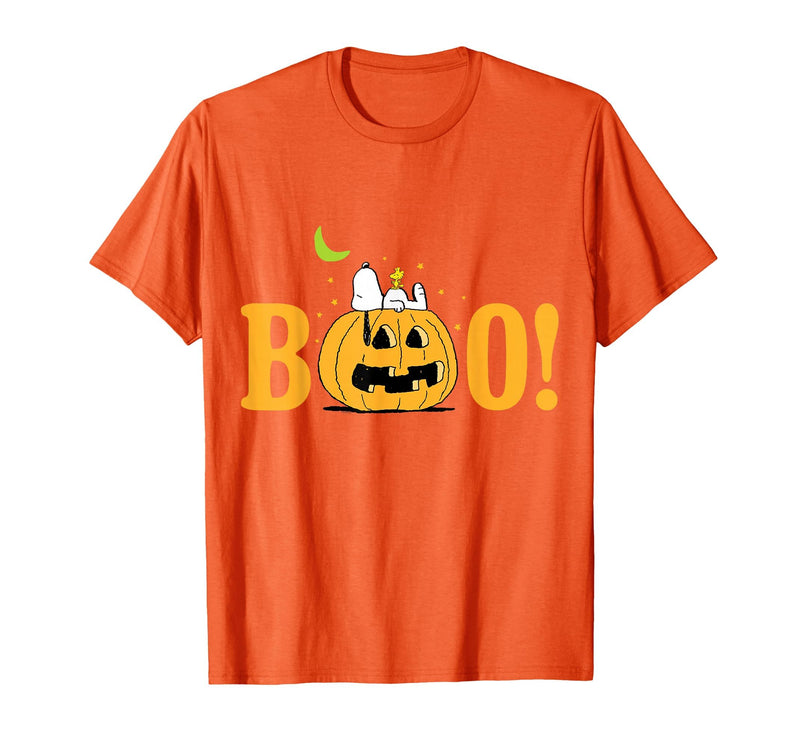 Peanuts Halloween Boo Pumpkin T-Shirt - Orange