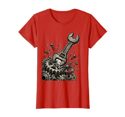 Monkey Wrench In The Gears T-Shirt - Red