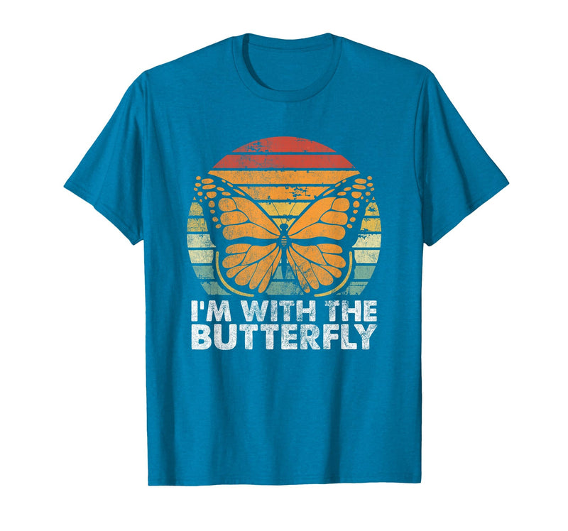Im With Butterfly Halloween Costume Party Gift I'm with Butterfly Halloween Costume Matching Couples Party T-Shirt -