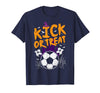 Halloween Shirts For Women Men Kids Boys Girls Halloween Soccer Kick Or Treat Football Costume Boys Kid Men T-Shirt - Navy
