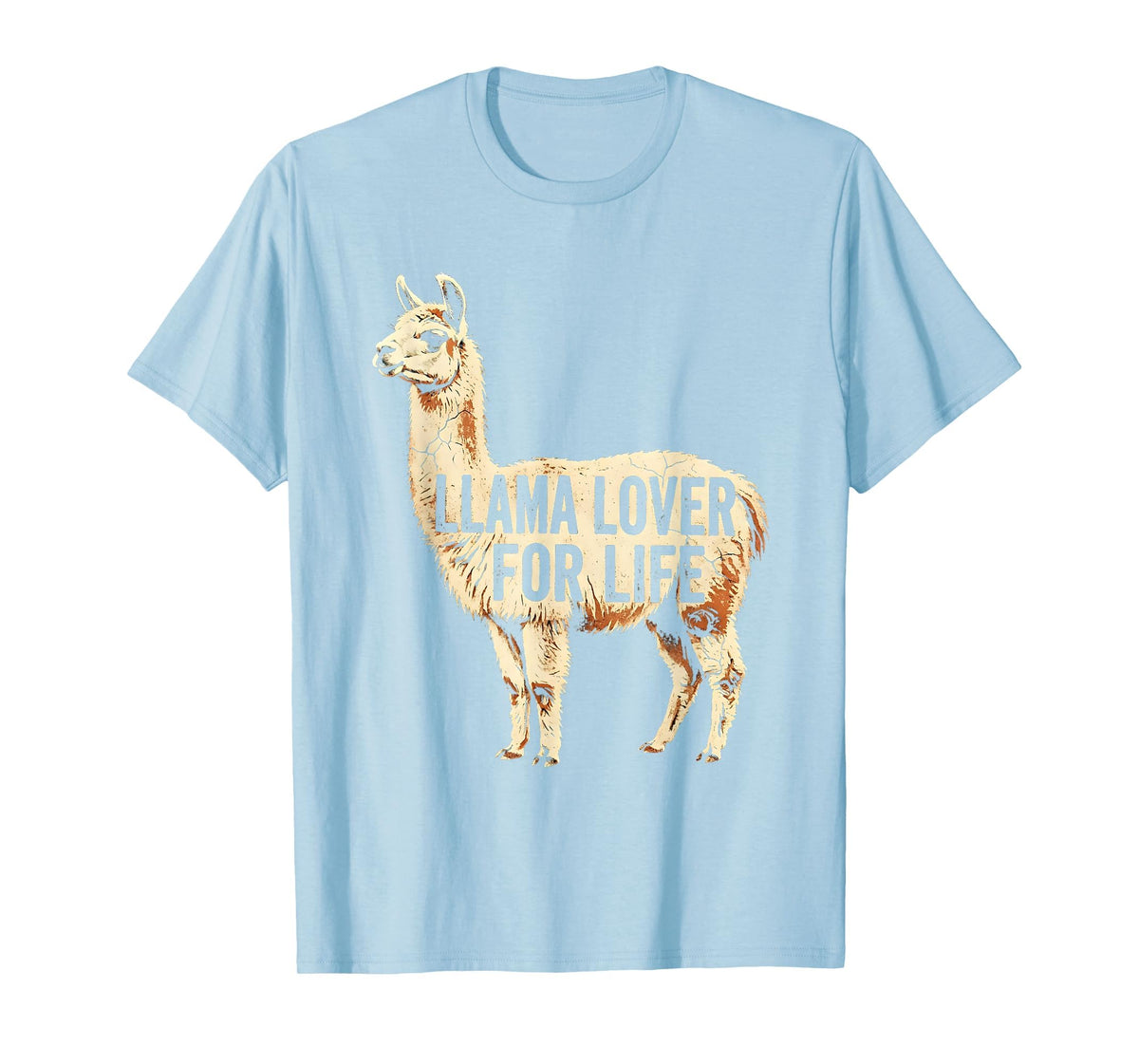 Mademark Llama Lover For Life Peru Graphic Design T-Shirt - Baby Blue