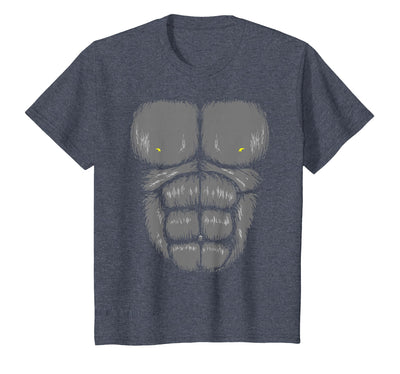 Gorilla Halloween Costume Tees Gorilla Chest Abs T-Shirt Muscles 6 Pack Jungle Monkey Retro T-Shirt