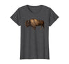 Altes Büffel-Design Buffalo Vintage Retro American Bison T-Shirt - Dark Heather Grey