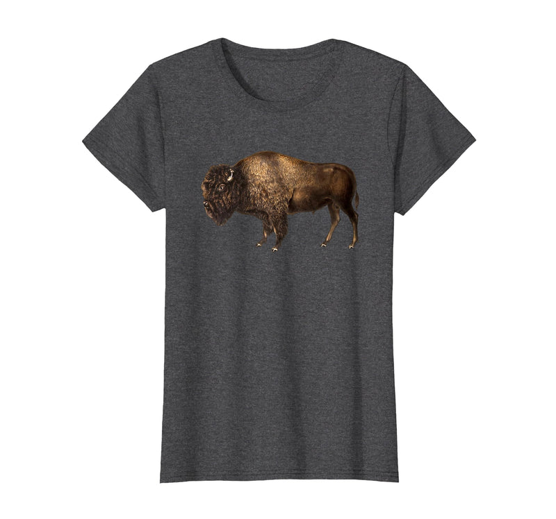 Altes Büffel-Design Buffalo Vintage Retro American Bison T-Shirt - Dark Heather Grey