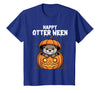 Otter Halloween Lover Gift Co. Happy Otter-Ween Lazy Halloween Costume Funny Animal Pun T-Shirt - Royal Blue