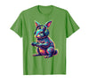 Rabbit Gaming Animal Video Games Funny Rabbit T-Shirt in Grass Green