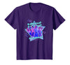 Stranger Things Starcourt Mall Vintage Neon Group Portrait T-Shirt - Purple
