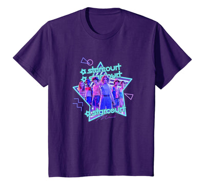Stranger Things Starcourt Mall Vintage Neon Group Portrait T-Shirt