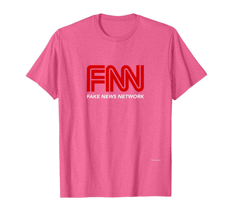Fake News Network #fakenews Funny Trump Halloween Costume T-Shirt - Pink Heather