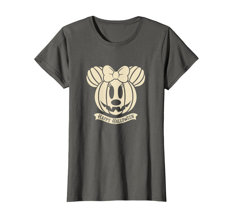 Disney Minnie Mouse Pumpkin Happy Halloween T-Shirt - Asphalt Grey
