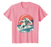 Sea Ocean Animal Art Polar Bear Ocean Sea Animal Surfing Ocean Sea Polar Bear T-Shirt - Pink