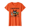 Black Cat Do Gardening Because Murder is Wrong T-Shirt - Orange