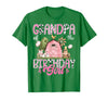 Famer Pink Cow Birthday Matching Tees Grandpa of The Birthday Girl 1St Birthday Pink Cow Farm T-Shirt - Kelly Green