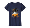 Papillon Dog Dog Halloween Costume Outfits Papillon Dog Pumpkin Halloween Thanksgiving Men Women T-Shirt - Navy Blue