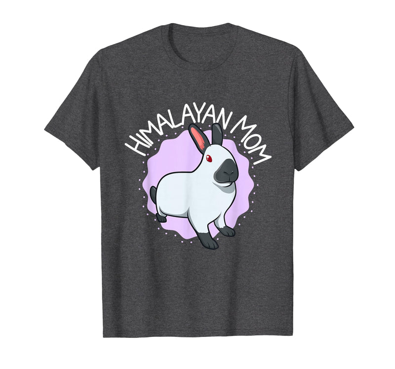 Himalayan Rabbit Mom T-Shirt in Dark Heather Grey