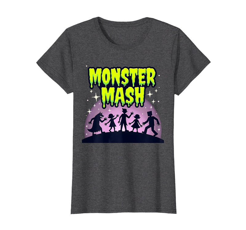 Mademark Halloween - Monsters & Creatures T-Shirt - Dark Heather Grey-monster Mash: Spooky Halloween Dance Party for All Ages