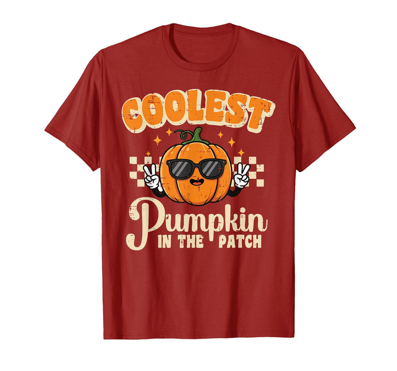 Halloween Shirts For Women Men Kids Boys Girls Halloween Coolest Pumpkin in Patch Costume Boys Kids Youth T-Shirt -