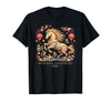 Chinese New Year 1990 Birthday Fortune Prosper Red Festive 2026 Horse Lady Crazy Wild Soul Calm Heart Lunar T-Shirt - Black