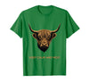 Mademark Keep Calm and Moo Highland Cow Design T-Shirt - Kelly Green