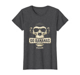 Mademark Go Bananas or Go Home Funny Monkey Design T-Shirt - Women - Dark Heather Grey