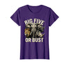 Mademark Big Five or Bust Safari Wildlife Design T-Shirt - Women - Purple