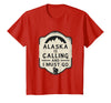 Alaska is Calling and I Must Go Mountains Bear T-Shirt - Red