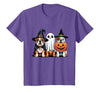 English Bulldog Halloween Funny Dog Lover Pumpkin Witch T-Shirt - Purple Heather
