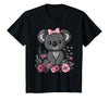 We Love Koalas - Kids Apparel Co. Koala Kawaii Koala Bear Pink Bow Flowers Girls Kids T-Shirt - Black