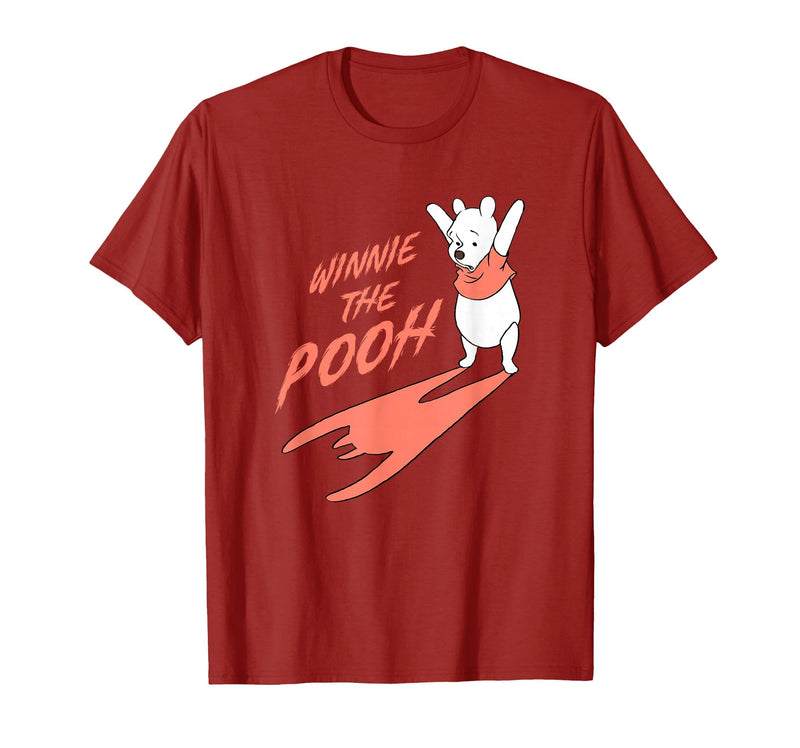 Disney Winnie The Pooh Halloween Casting Scary Shadow T-Shirt - Cranberry Red