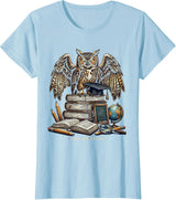 Learning Never Stops Here College Kids Design T-Shirt - Baby Blue