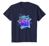 Stranger Things Starcourt Mall Vintage Neon Group Portrait T-Shirt - Navy Blue