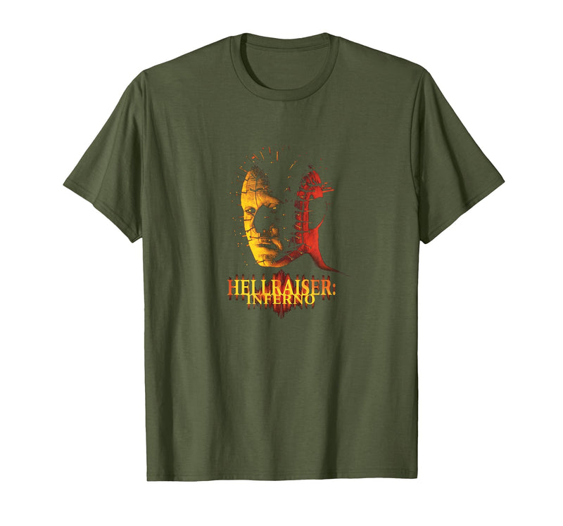 Hellraiser Movie Inferno Pinhead Puzzle Horror PAPL14590 T-Shirt - Olive Green