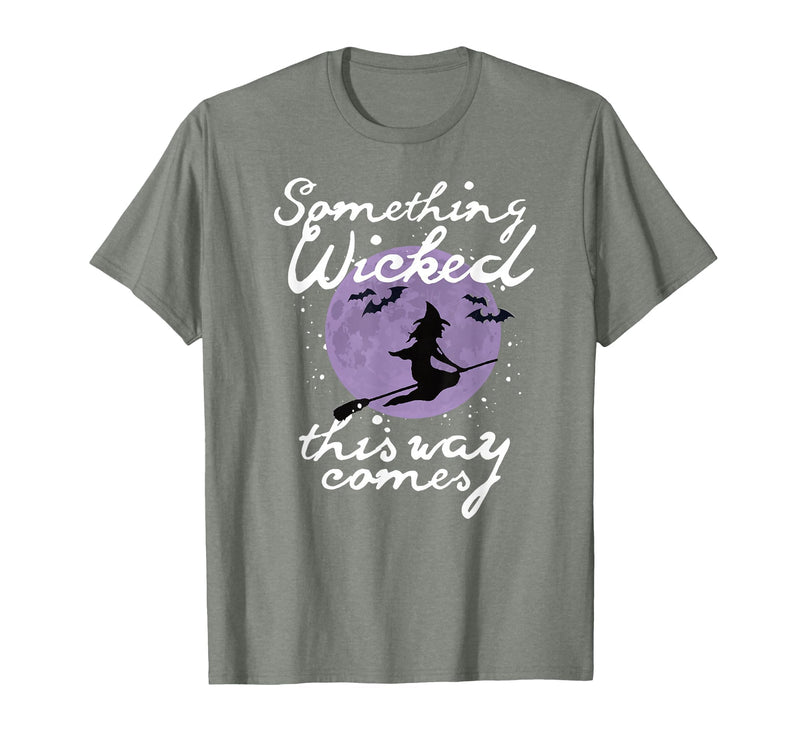 Witchy Halloween Witch Tees Halloween Something Wicked This Way Comes Shakespeare Shirt T-Shirt - Olive Heather