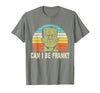 Can I Bee Frank Halloween Halloween Tee Can I be Frank? Funny Horror Frankenstein Tee T-Shirt - Olive Heather