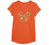 Disney Mickey Mouse Halloween Head Icon Pumpkins and Candy T-Shirt - Orange