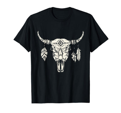 Cow Idea Bison Buffalo Skull Animal T-Shirt