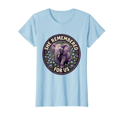 Mademark She Remembered For Us Gentle Elephant Design T-Shirt - Women
