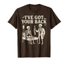 Halloween Costume For Doctor I've Got Your Back I've Got Your Back Halloween Skeleton Doctor Costume T-Shirt - Brown