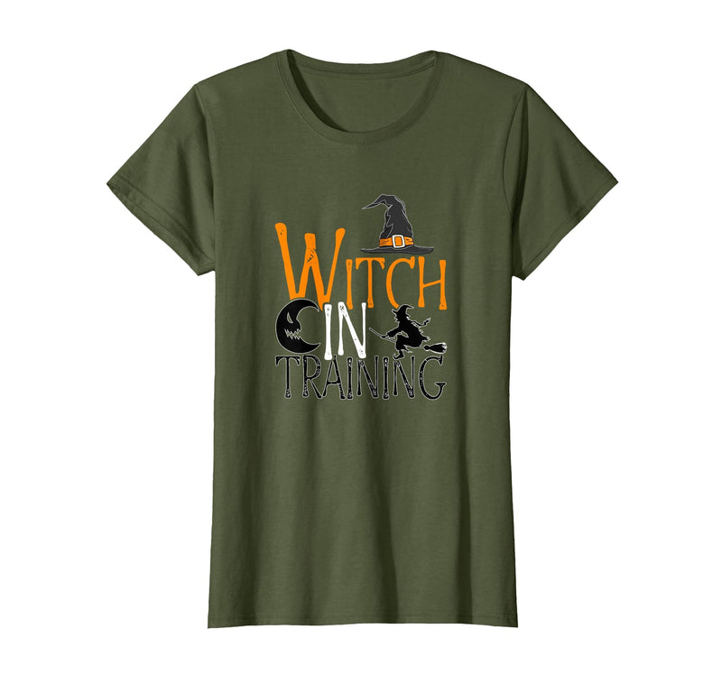 Witch In Training - Halloween Spooky Magic Gift Witch in Training - Magic Lover Halloween Season Witch T-Shirt - Olive Green