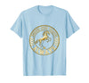 Mademark Horses Over Traffic Always Equestrian Design T-Shirt - Men - Baby Blue