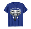 Mademark Elephants Over Everything Elephant Lover Design T-Shirt - Men - Royal Blue