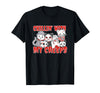 Chillin With My Creeps Apparel Chillin with My Creeps Cat Horror Killer Halloween Costume T-Shirt - Black