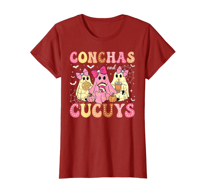 Funny Conchas and Cucuys Mexican Tees Halloween Cute Conchas and Cucuys Ghost Funny Halloween Mexican Ghost T-Shirt -