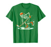 Halloween Costume For Hockey Lovers Funny Skeleton Hockey Halloween for Ice Hockey Lovers T-Shirt - Kelly Green