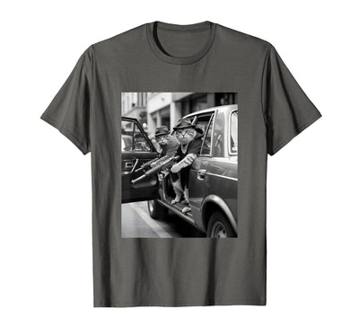 Funny Meme Apparel Gifts Funny Mafia Street Gangster Cats Meme T-Shirt
